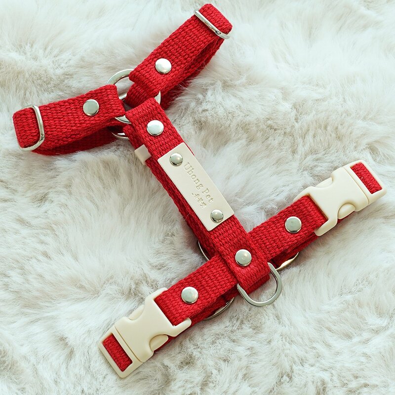 H형 고양이 전용 하네스 인식표 가슴줄 기본타입 XS 기본타입 레드 1개